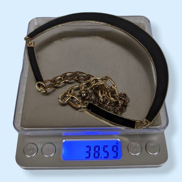 (2/$20) Black Enamel Statement Necklace - Picture 5 of 5